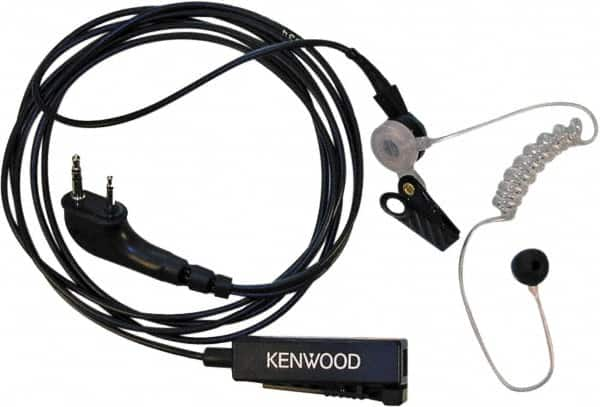 Kenwood - Ear Bud, Palm Microphone Two Wire Microphone - Black & Clear, Use with Protalk Series Two Way Radios - Makers Industrial Supply