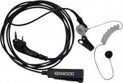 Kenwood - Ear Bud, Palm Microphone Two Wire Microphone - Black & Clear, Use with Protalk Series Two Way Radios - Makers Industrial Supply