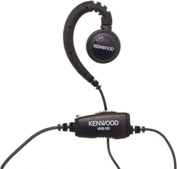 Kenwood - Ear Hanger, Push to Talk Microphone C-Ring Headset - Black, Use with Protalk Series Two Way Radios - Makers Industrial Supply