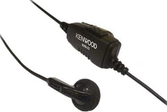 Kenwood - Ear Bud, In-Line & Push to Talk Microphone Clip Mic with Earphone - Black, Use with Protalk Series Two Way Radios - Makers Industrial Supply