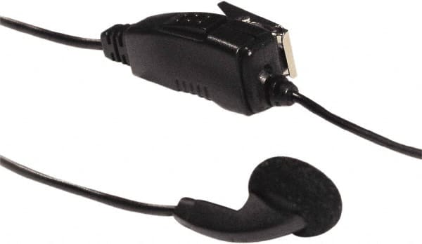 Kenwood - Ear Bud, Push to Talk Microphone Clip Mic with Earphone - Black, Use with Protalk Series Two Way Radios - Makers Industrial Supply