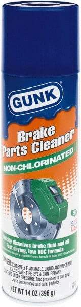 Gunk - Nonchlorinated Brake Parts Cleaner - 14 oz Aerosol Can with Straw - Makers Industrial Supply