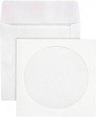 Quality Park - 1 Compartment, 5" Wide x 5" High x 1/4" Deep, CD/DVD Sleeves - Paper, White - Makers Industrial Supply