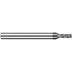 Corner Radius End Mill: 3/16″ Dia, 0.57″ LOC, 0.01″ Radius, 4 Flutes, Solid Carbide 2″ OAL, 3″ Shank Dia, Helix, CVD Coated, Corner Radius End, Centercutting