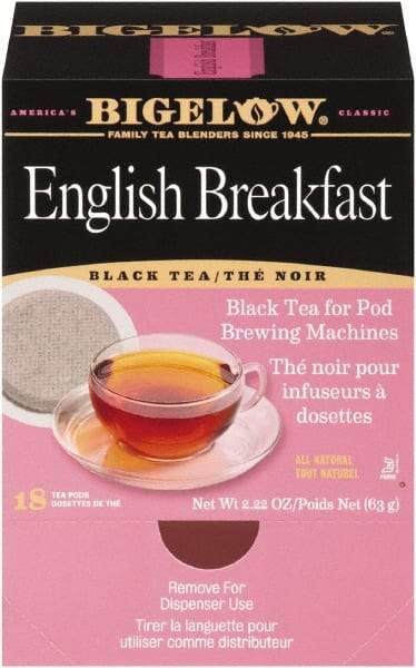 Bigelow - English Breakfast Tea Pods, 1.90 oz, 18/Box - Makers Industrial Supply