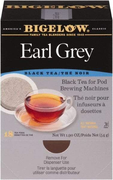 Bigelow - Earl Grey Black Tea Pods, 1.90 oz, 18/Box - Makers Industrial Supply