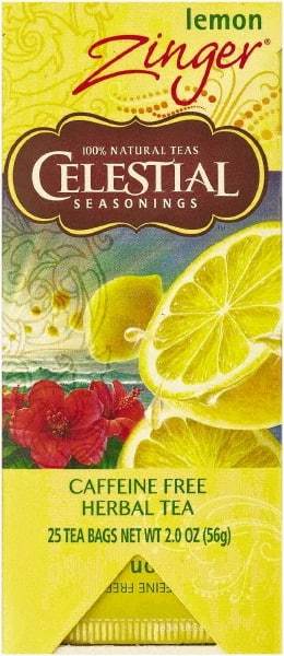 Celestial Seasonings - Tea, Herbal Lemon Zinger, 25/Box - Makers Industrial Supply