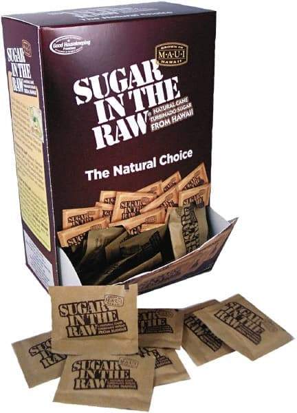 Sugar in the Raw - Unrefined Sugar Made From Sugar Cane, 200 Packets/Box - Makers Industrial Supply