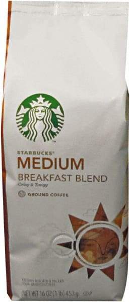 Starbucks - Coffee, Breakfast Blend, Ground, 1 Lb Bag - Makers Industrial Supply