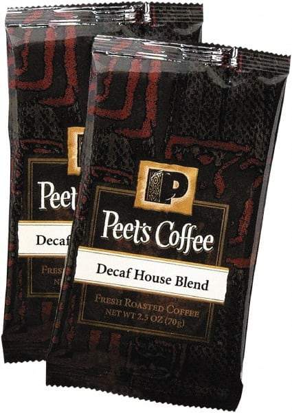 Peet's Coffee & Tea - Coffee Portion Packs, House Blend, Decaf, 2.5 oz Frack Pack, 18/Box - Makers Industrial Supply