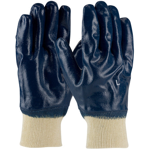 ‎56-3152/XL Coated Supported Gloves - ArmorTuff - Jersey Liner - Blue - Fully Coated Nitrile - KW - Exact Industrial Supply