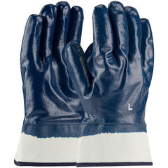 ‎56-3154/XL Coated Supported Gloves - ArmorTuff - Jersey Liner - Blue - Nitrile Fully Coated - Plasticized SC - Exact Industrial Supply