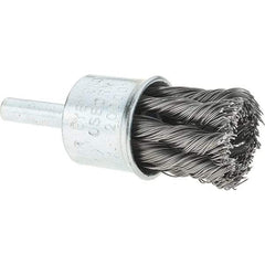 Osborn - 3/4" Brush Diam, Knotted, End Brush - 1/4" Diam Shank, 20,000 Max RPM - Makers Industrial Supply