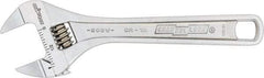 Channellock - 15/16" Jaw Capacity, 6" Standard Adjustable Wrench - Chrome Vanadium Steel, Chrome Finish, 6-3/8" OAL - Makers Industrial Supply