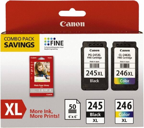 Canon - Ink & Paper Combo - Use with Canon PIXMA iP2820, MG2420, MG2920, MG2924, MX492 - Makers Industrial Supply