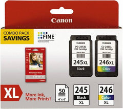 Canon - Ink & Paper Combo - Use with Canon PIXMA iP2820, MG2420, MG2920, MG2924, MX492 - Makers Industrial Supply