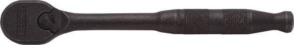 Proto - 3/8" Drive Pear Head Ratchet - Black Oxide Finish, 7" OAL, 90 Gear Teeth, Standard Handle, Reversible Head - Makers Industrial Supply