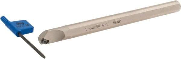 Iscar - 0.413" Min Bore Diam, 5" OAL, 3/8" Shank Diam, S-SWUB Indexable Boring Bar - WB.T 52.. Insert, Screw or Clamp Holding Method - Makers Industrial Supply