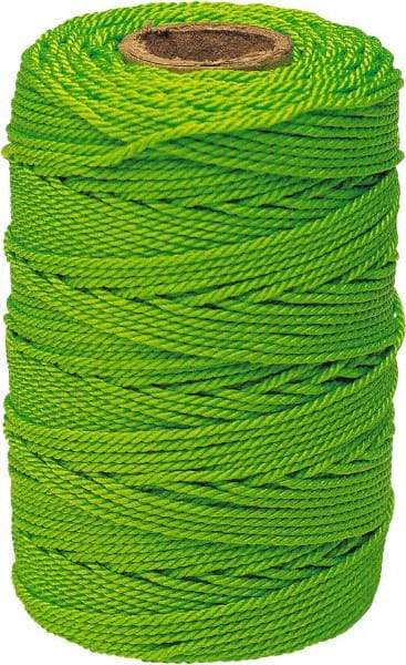 Irwin - #18, Nylon Braided Twine - Fluorescent Green - Makers Industrial Supply