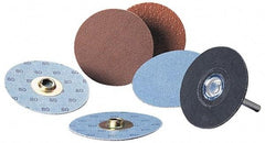 Standard Abrasives - 3" Disc Diam, 100 Grit, Aluminum Oxide Quick Change Disc - Type S Attaching System, Coated, Light Brown, Fine Grade - Makers Industrial Supply