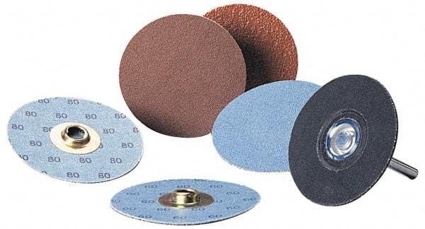 Standard Abrasives - 3" Disc Diam, 80 Grit, Silicon Carbide Quick Change Disc - Type S Attaching System, Coated, Black, Medium Grade - Makers Industrial Supply