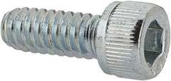 Value Collection - #10-24 UNC Hex Socket Drive, Socket Cap Screw - Alloy Steel, Zinc-Plated Finish, Fully Threaded, 1/2" Length Under Head - Makers Industrial Supply