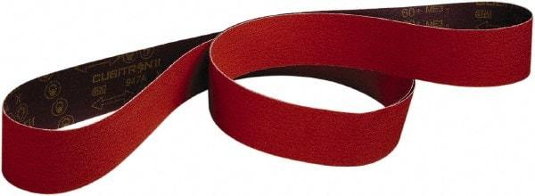 3M - 2" Wide x 132" OAL, 60 Grit, Ceramic Abrasive Belt - Ceramic, Medium, Coated, Series 947A - Makers Industrial Supply