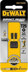 DeWALT - T25 Torx Bit - 1/4" Hex Drive, 1" OAL - Makers Industrial Supply