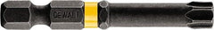 DeWALT - T40 Torx Bit - 1/4" Hex Drive, 2" OAL - Makers Industrial Supply