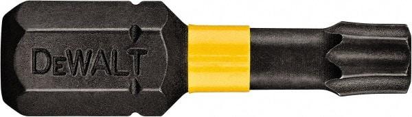 DeWALT - T30 Torx Bit - 1/4" Hex Drive, 1" OAL - Makers Industrial Supply