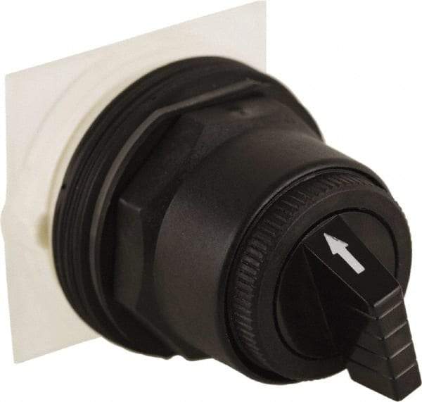 Schneider Electric - 30mm Mount Hole, 4 Position, Knob and Pushbutton Operated, Selector Switch Only - Black, Maintained (MA), without Contact Blocks, Anticorrosive, Weatherproof, Dust and Oil Resistant - Makers Industrial Supply