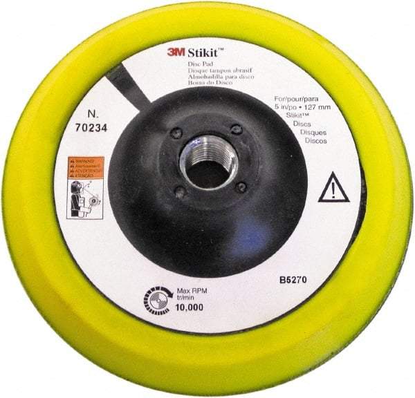 3M - 5" Diam Disc Backing Pad - 12,000 RPM - Makers Industrial Supply