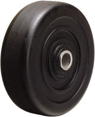 Hamilton - 4 Inch Diameter x 1-1/4 Inch Wide, Soft Rubber Caster Wheel - 165 Lb. Capacity, 1-1/2 Inch Hub Length, 1/2 Inch Axle Diameter, Self-Lube Bearing - Makers Industrial Supply