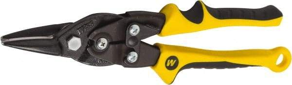 Wiss - 1-3/8" Length of Cut, Straight Pattern Aviation Snip - 10-1/4" OAL, Nonslip Grip Handle, 18 AWG Steel Capacity - Makers Industrial Supply