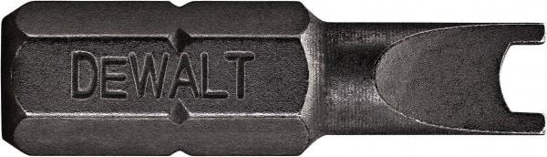 DeWALT - 9/32" Slotted Screwdriver Bit - 1/4" Hex Drive, 1" OAL - Makers Industrial Supply