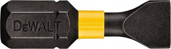 DeWALT - 1/4" Slotted Screwdriver Bit - 1/4" Hex Drive, 1" OAL - Makers Industrial Supply