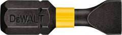 DeWALT - 1/4" Slotted Screwdriver Bit - 1/4" Hex Drive, 1" OAL - Makers Industrial Supply