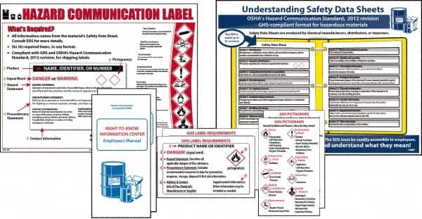 NMC - Not Applicable Hazmat, Spill Control & Right to Know Training Kit - English, Includes Posters, Wallet Cards, Booklets - Makers Industrial Supply