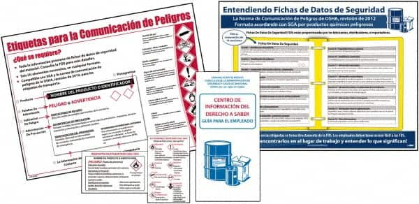 NMC - Not Applicable Hazmat, Spill Control & Right to Know Training Kit - English, Spanish, Includes Posters, Wallet Cards, Booklets - Makers Industrial Supply