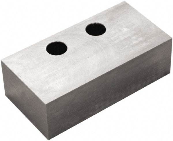 5th Axis - 6" Wide x 1.85" High x 3" Thick, Flat/No Step Vise Jaw - Soft, Aluminum, Manual Jaw, Compatible with V6105 Vises - Makers Industrial Supply