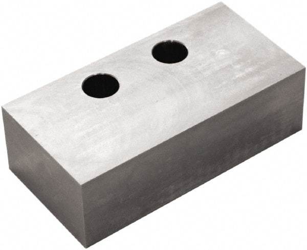5th Axis - 6" Wide x 1.85" High x 3" Thick, Flat/No Step Vise Jaw - Soft, Steel, Manual Jaw, Compatible with V6105 Vises - Makers Industrial Supply