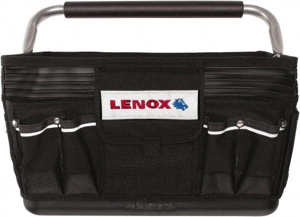 Lenox - 23 Pocket Black Ballistic Nylon Tool Bag - 19" Wide x 10" Deep x 12" High - Makers Industrial Supply