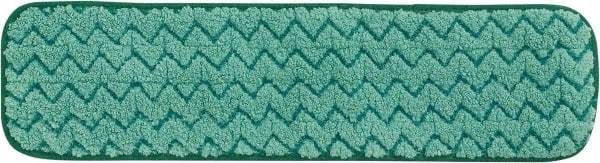 Rubbermaid - 469.9mm Long x 5-1/2" Wide Microfiber Dust Mop Pad - Green, Looped Head, Launderable - Makers Industrial Supply