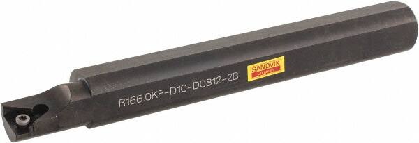 Sandvik Coromant - Internal/External Thread, Right Hand Cut, 5/8" Shank Width x 14.48mm Shank Height Indexable Threading Toolholder - 5" OAL, R166.0L-11 Insert Compatibility, R166.0KF..C Toolholder, Series T-Max U-Lock - Makers Industrial Supply