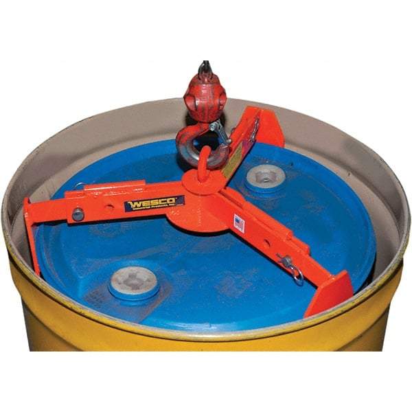 Wesco Industrial Products - 1,000 Lb Load Capacity, 30 & 55 Gal Drum Lifter - 29-1/2" Wide x 5-1/2" High, Steel Wheels - Makers Industrial Supply