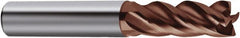 Guhring - 5/16", 4 Flute, Single End, Solid Carbide, Corner Chamfer End Mill - 2-1/2" OAL, Right Hand Flute, 3/4" LOC, Right Hand Cut - Makers Industrial Supply