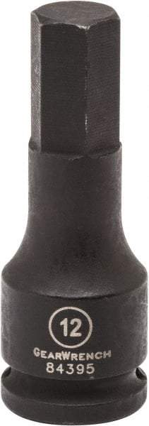 GearWrench - 3/8" Drive, 3/16" Hex Size Hex Bit Socket - 0.22" Bit Length, 1-31/32" OAL - Makers Industrial Supply