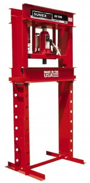 Sunex Tools - 20 Ton Air and Hydraulic Shop Press - 6 Inch Stroke, 1/3 HP - Makers Industrial Supply