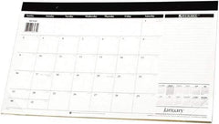 AT-A-GLANCE - 12 Sheet, 17-3/4 x 10-7/8", Desk Pad - White & Black - Makers Industrial Supply