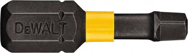 DeWALT - #0" Square Size Square Recess Bit - 1/4" Hex Drive, 1" OAL - Makers Industrial Supply